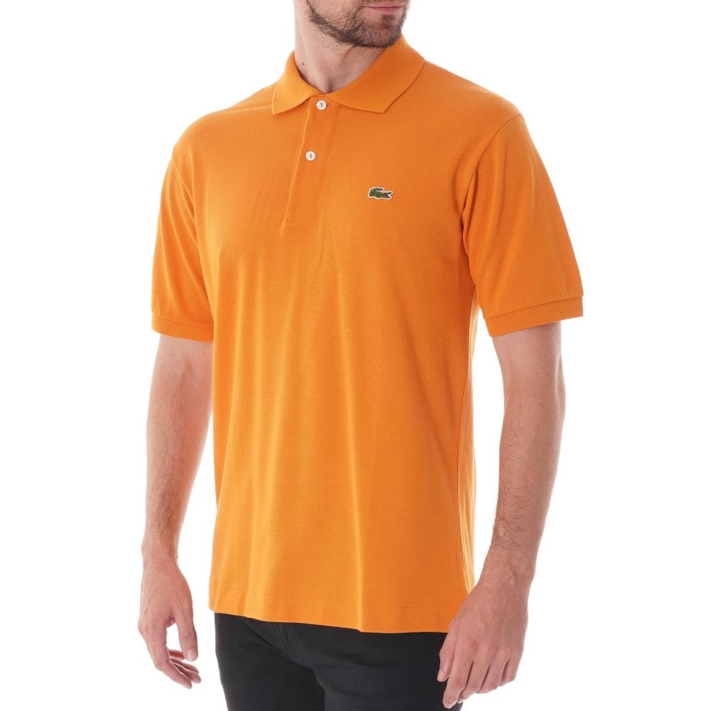 Orange Lacoste Short Sleeve Polo